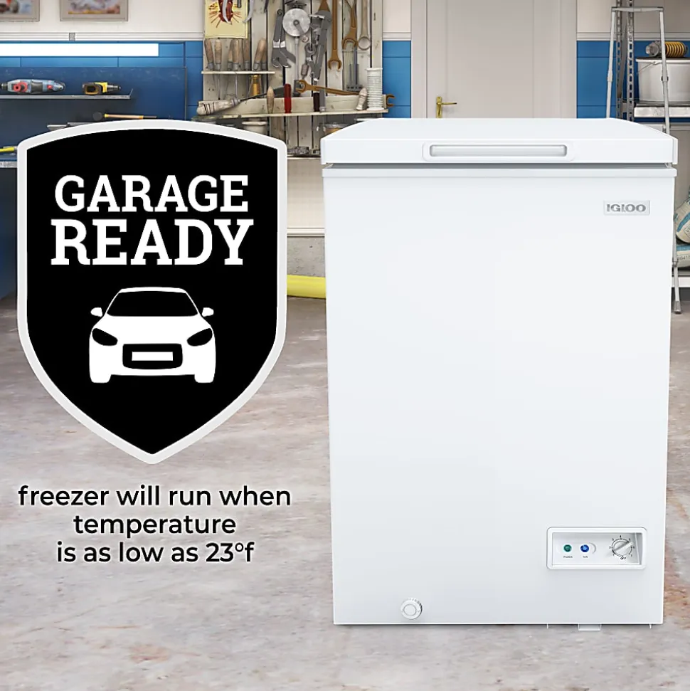 Igloo Chest Freezer, 3.5 Cu. Ft., White