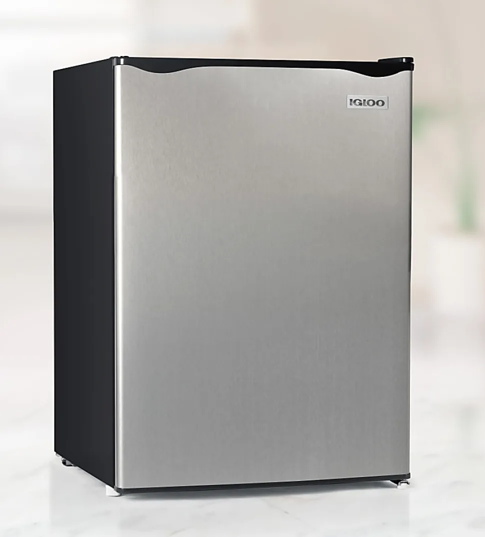 Igloo 2.6 Cu. Ft. Mini Single Door Refrigerator Freezer, Platinum