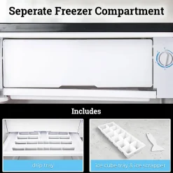 Igloo 2.6 Cu. Ft. Mini Single Door Refrigerator Freezer, Platinum