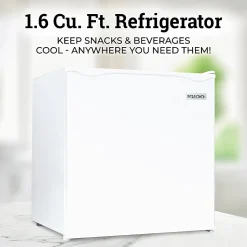 Igloo 1.6 Cu. Ft. Single-Door Mini Refrigerator With Freezer, White