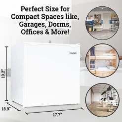 Igloo 1.6 Cu. Ft. Single-Door Mini Refrigerator With Freezer, White