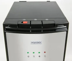 Igloo Hot/Cold Bottom-Load Water Dispenser, 39-13/16”H x 10-1/4”W x 13”D, Silver