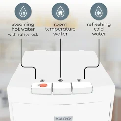 Igloo Hot, Cold & Room Temperature Bottom-Load Water Dispenser, 5-Gallon, Black, Total Qty 1