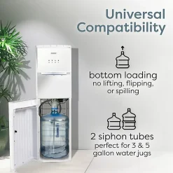 Igloo Hot, Cold & Room Temperature Bottom-Load Water Dispenser, 5-Gallon, Black, Total Qty 1
