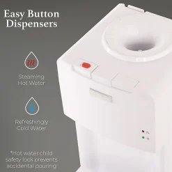 Igloo Hot & Cold Top-Load Water Dispenser, 5-Gallon, White, Total Qty 1