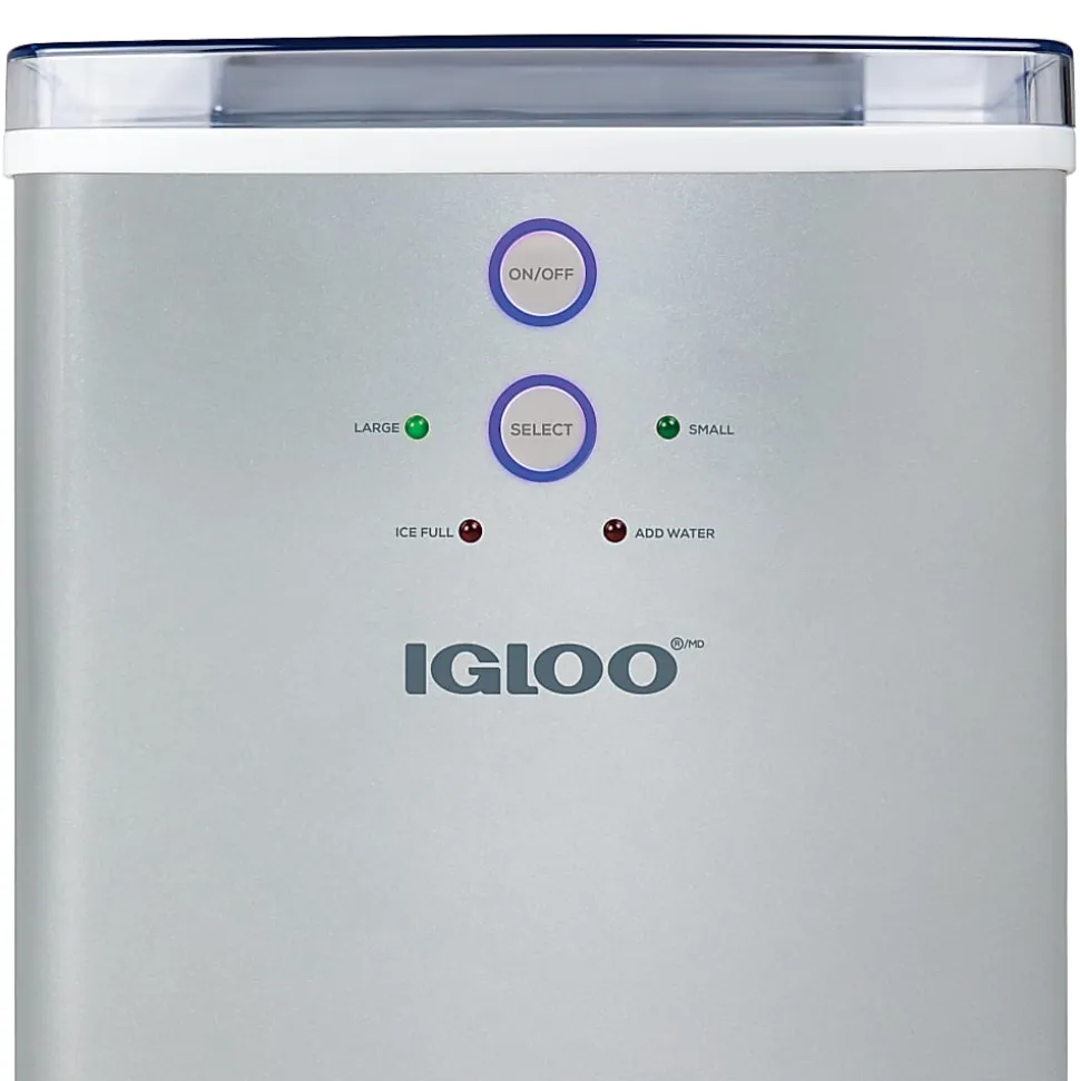 Igloo IGLICEB33SL 33 Lb Ice Maker, Silver
