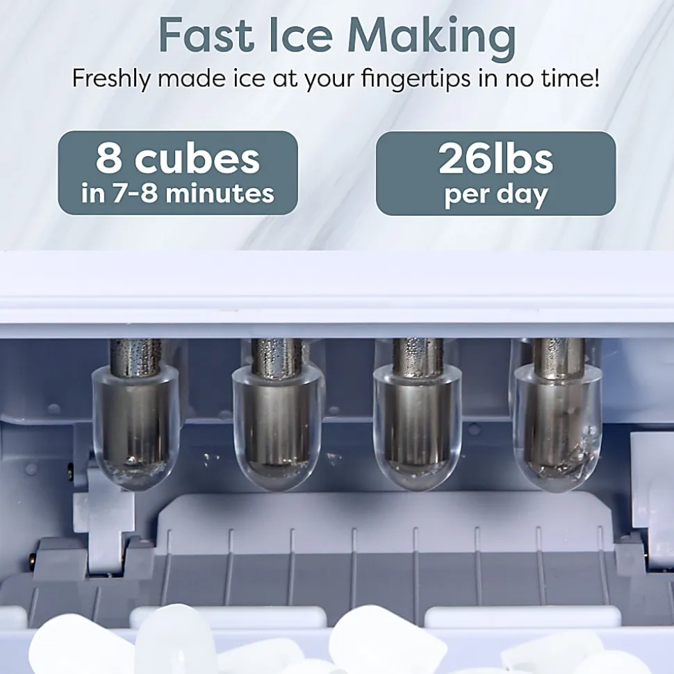 Igloo 26 Lb Self-Cleaning Ice Maker, Silver, Total Qty 1