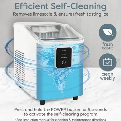 Igloo 26 Lb Self-Cleaning Ice Maker, White, Total Qty 1