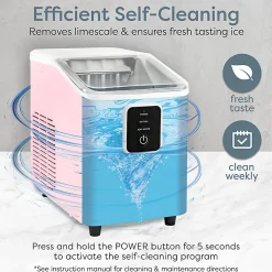 Igloo 26 Lb Self-Cleaning Ice Maker, Pink, Total Qty 1