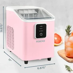 Igloo 26 Lb Self-Cleaning Ice Maker, Pink, Total Qty 1