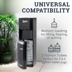 Igloo Retro Hot, Cold & Room Temperature Bottom-Load Water Dispenser, 3-Gallon, Black, Total Qty 1