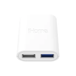 iHome AC Pro 2-Port USB Wall Charger, White, IH-CT538W