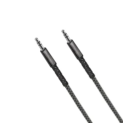 iHome Nylon Braided 3.5MM Audio Cable, 6', Black