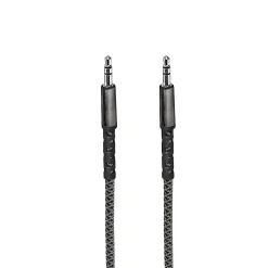 iHome Nylon Braided 3.5MM Audio Cable, 6', Black