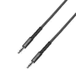 iHome Nylon Braided 3.5MM Audio Cable, 6', Black