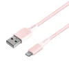 iHome Sandspray Nylon Lightning To USB-A Cable, 6', Pink