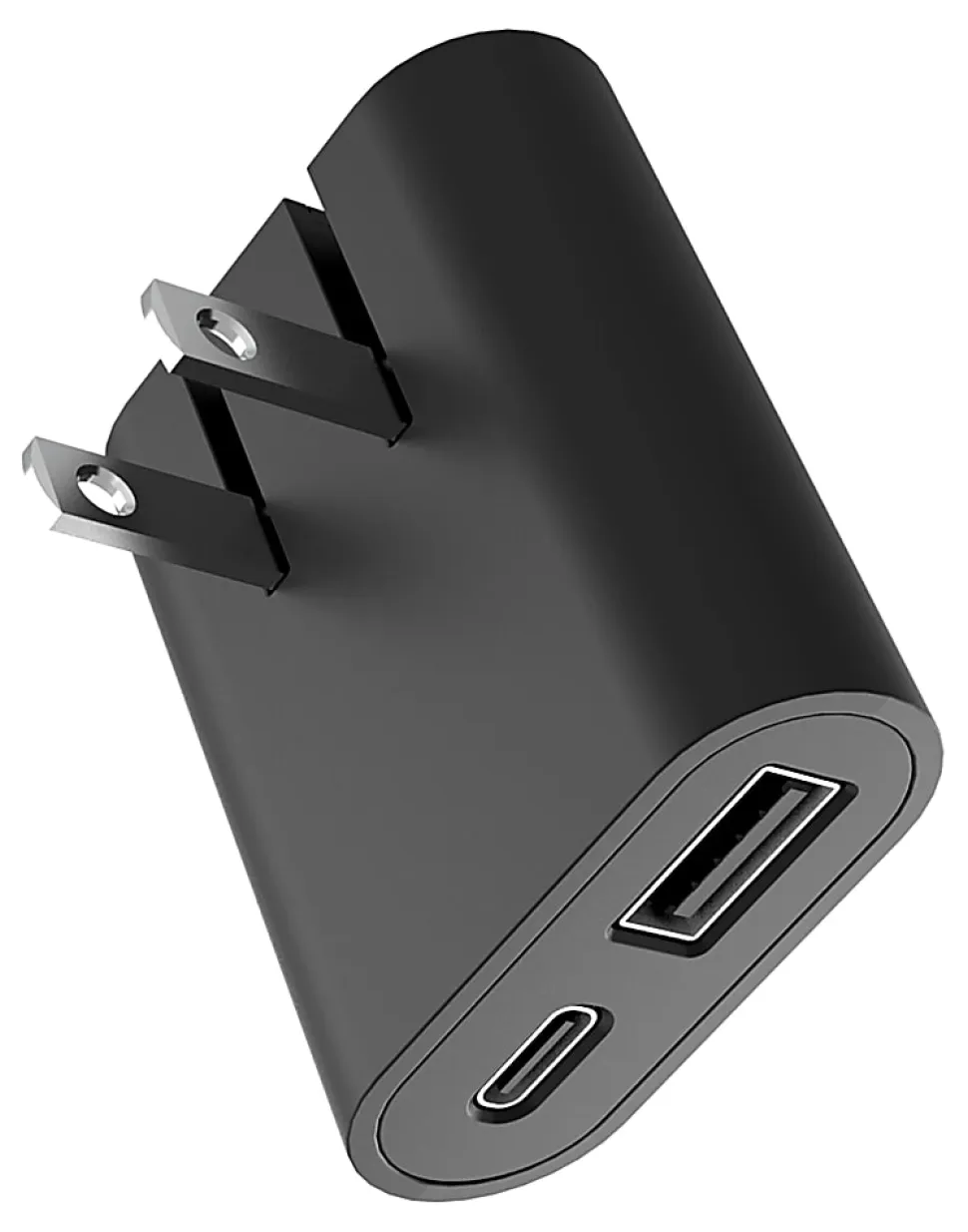 iHome Ultra Boost AC Pro 18W 2-Port Slim Wall Charger, Black