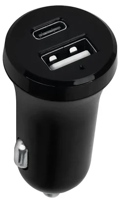 iHome Ultra Boost 30W 2-Port Car Charger, Black