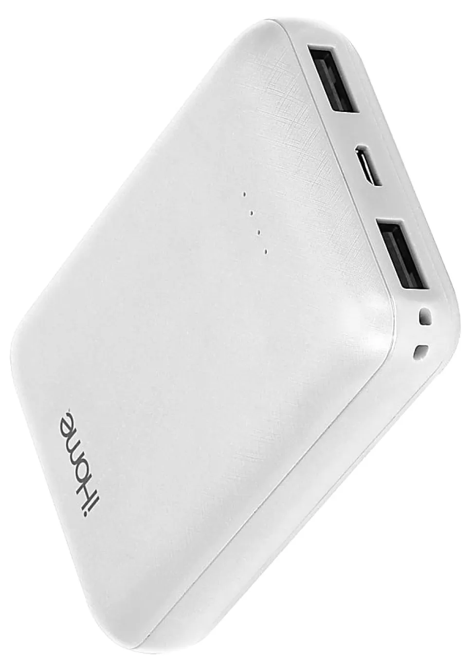 iHome Ultra-Compact 10,000mAh Power Bank, White