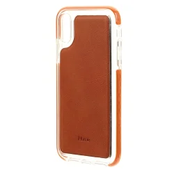 iHome Velo Impact Vegan Leather Phone Case For iPhone® X/XS, Brown, IHXP152Z-OD