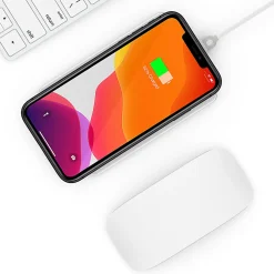 iHome 10W Qi Ultra-Slim Wireless Charger Pad, White