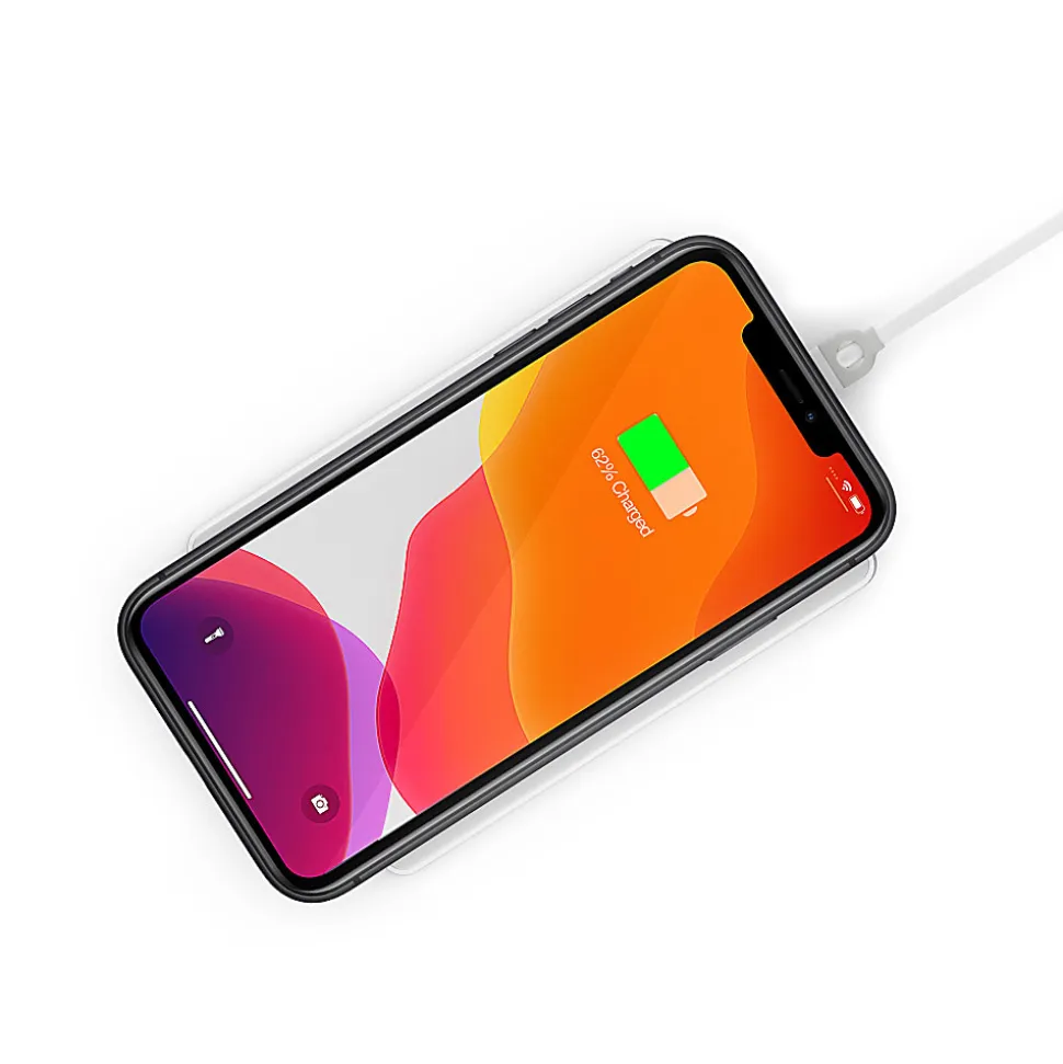 iHome 10W Qi Ultra-Slim Wireless Charger Pad, White