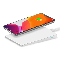 iHome 10W Qi Ultra-Slim Wireless Charger Pad, White