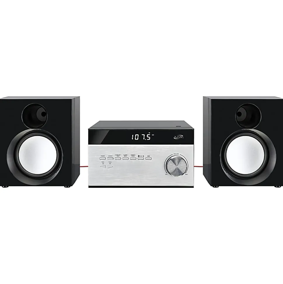 iLive Electronics Home Music System With Bluetooth®, 4.13"H x 7.6"W x 7.1"D