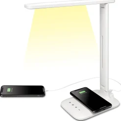 iLive LED Desk Lamp With Wireless Charging, 13