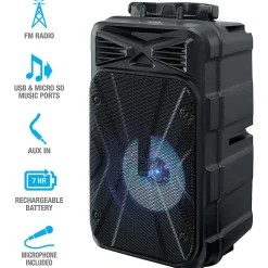 iLive Tailgate Party ISB202B Karaoke Speaker With Microphone And Carry Handle