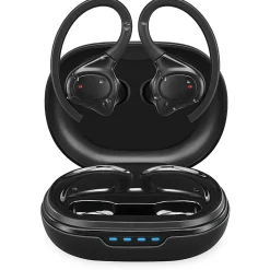 iLive Waterproof Truly Wireless Earbuds With Rechargeable Case And USB-C Charging Port, Black, IAEBTW53B