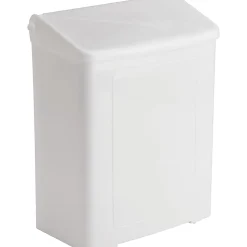 Impact Safe-Use Wall Mountable Sanitary Napkin Receptacle, 10-5/8"H, 9"W x 4-5/8"D, White