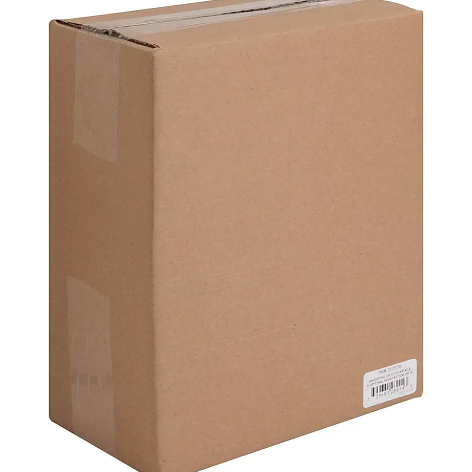 Impact Safe-Use Wall Mountable Sanitary Napkin Receptacle, 10-5/8"H, 9"W x 4-5/8"D, White
