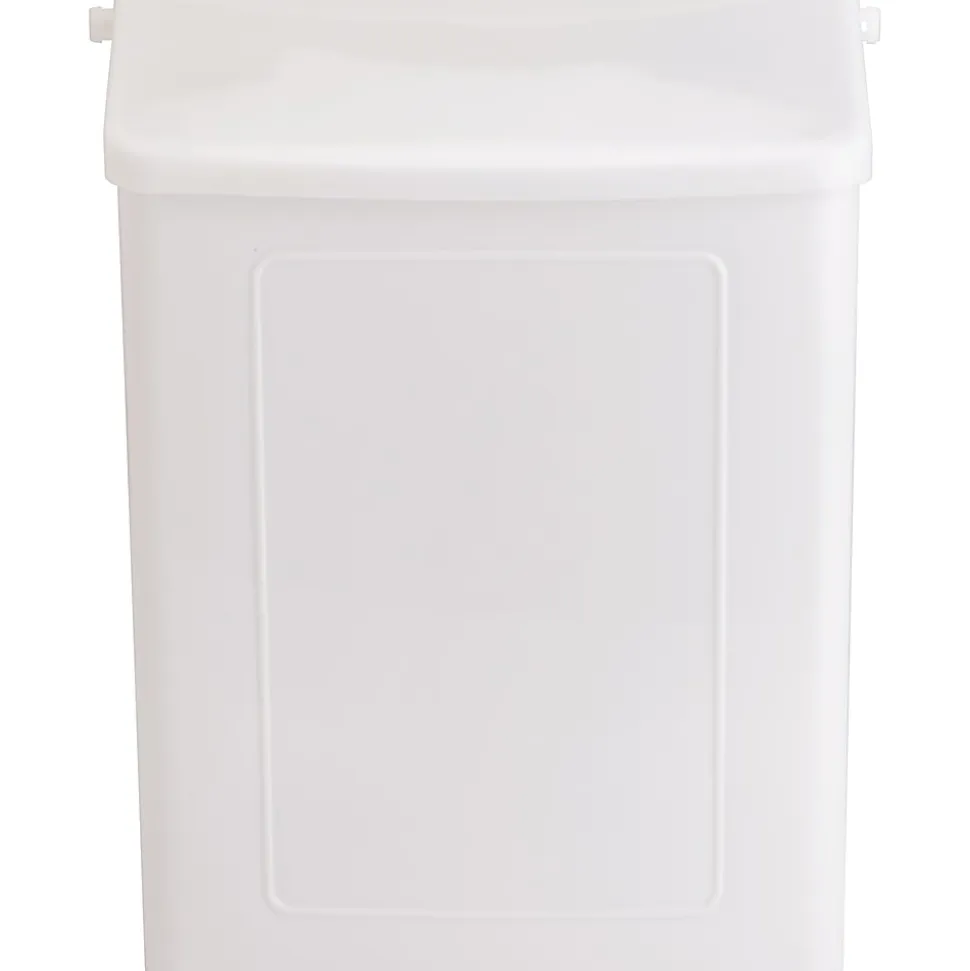 Impact Safe-Use Wall Mountable Sanitary Napkin Receptacle, 10-5/8"H, 9"W x 4-5/8"D, White