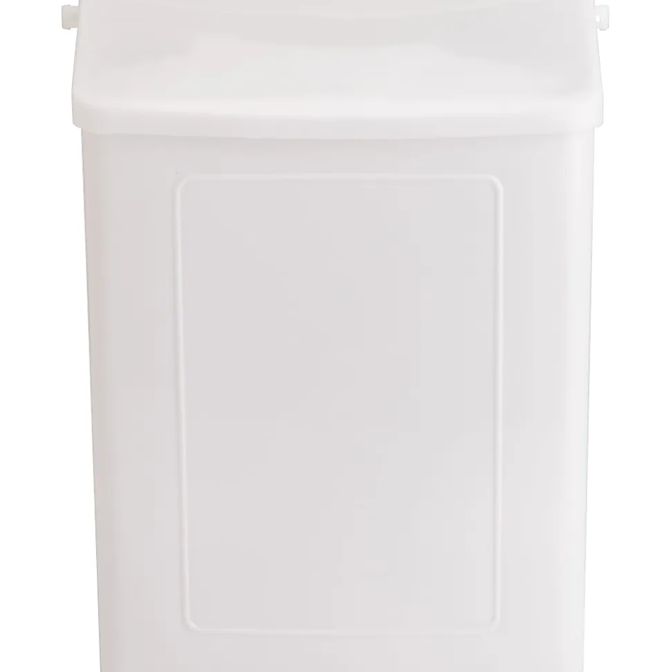Impact Safe-Use Wall Mountable Sanitary Napkin Receptacle, 10-5/8"H, 9"W x 4-5/8"D, White