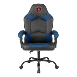 Imperial Adjustable Oversized Vinyl High-Back Office Task Chair, NFL Chicago Bears, Black/Blue
