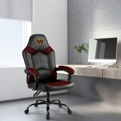 Imperial Adjustable Oversized Vinyl High-Back Office Task Chair, NFL Washington Commanders, Black/Burgundy