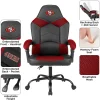 Imperial Adjustable Oversized Vinyl High-Back Office Task Chair, NFL San Francisco 49ers, Black/Red