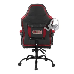 Imperial Adjustable Oversized Vinyl High-Back Office Task Chair, NFL San Francisco 49ers, Black/Red