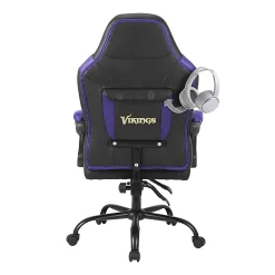Imperial Adjustable Oversized Vinyl High-Back Office Task Chair, NFL Minnesota Vikings, Black/Purple