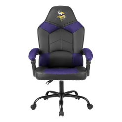 Imperial Adjustable Oversized Vinyl High-Back Office Task Chair, NFL Minnesota Vikings, Black/Purple