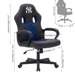 Imperial MLB Vision Faux Leather/Mesh Computer Gaming Chair, New York Yankees