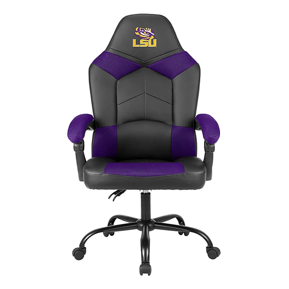 Imperial NCAA Adjustable Oversized Vinyl High-Back Office Task Chair, Louisiana State University