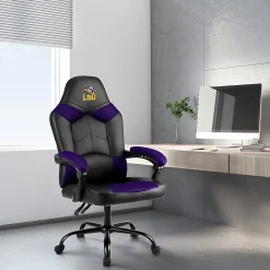Imperial NCAA Adjustable Oversized Vinyl High-Back Office Task Chair, Louisiana State University