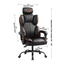 Imperial NFL Champ Ergonomic Faux Leather Computer Gaming Chair, Cincinnati Bengals