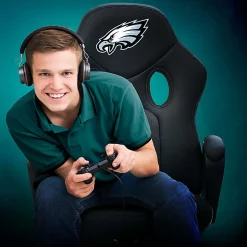 Imperial NFL Vision Faux Leather/Mesh High-Back Computer Gaming Chair, Philadelphia Eagles
