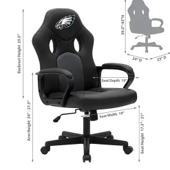 Imperial NFL Vision Faux Leather/Mesh High-Back Computer Gaming Chair, Philadelphia Eagles