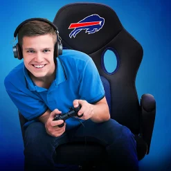 Imperial NFL Vision Faux Leather/Mesh High-Back Computer Gaming Chair, Buffalo Bills