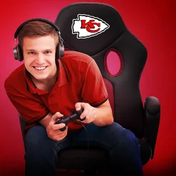 Imperial NFL Vision Faux Leather/Mesh High-Back Computer Gaming Chair, Kansas City Chiefs