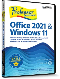 Individual Software Professor Teaches Office 2021 & Windows 11 With Skill Assessment, CD/Product Key